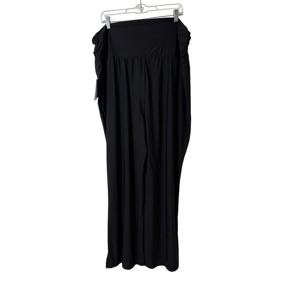 Coolibar Women's Rio Palazzo Pants Plus Size 2X NEW Black Swim Beach Resort UPF - Picture 2 of 10